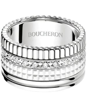 Boucheron 18K Quatre Double Diamond Ring - Grey