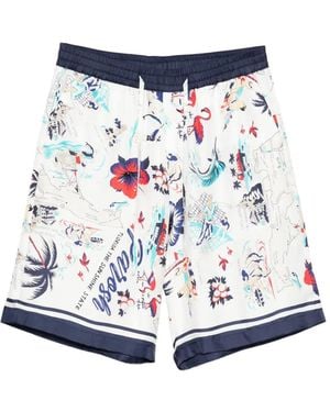 P.A.R.O.S.H. Scard Floral-Print Shorts - White