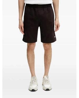 Lacoste Logo-Patch Elasticated-Waist Shorts - Black