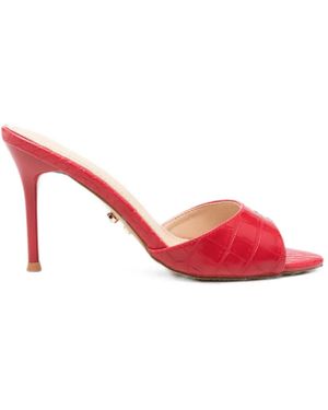 Twentyfourhaitch Brandinchi Croc-Effect Stiletto Sandals - Pink