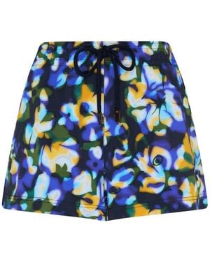 Vilebrequin Frangipanier Trouble Floral-Print Swim Shorts - Blue