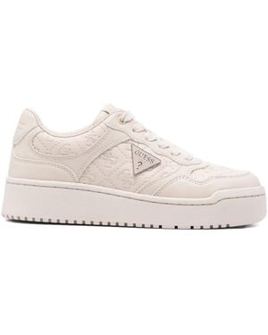 Guess Monogram Low-Top Sneakers - Pink