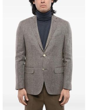 Corneliani Single-Breasted Flap-Pocket Blazer - Grey