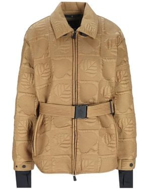 Moncler Crevoux Leaf-Quilted Jacket - Natural