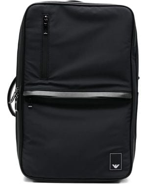 Emporio Armani Mochila con parche del logo - Negro