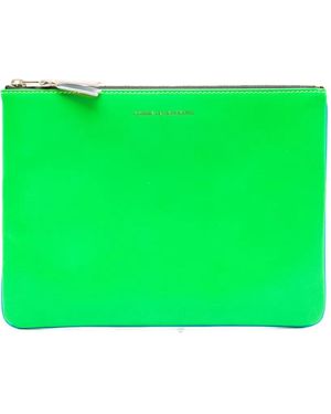 Comme des Garçons Clutch Met Logoprint - Groen