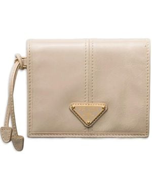 Prada Small Leather Wallet - Natural