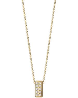 Shihara Brick-Pendant Diamond Necklace - Metallic
