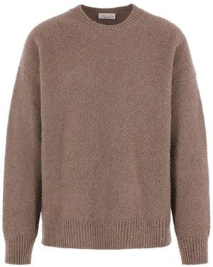 Roberto Collina Crew-Neck Wool Sweater - Marrone