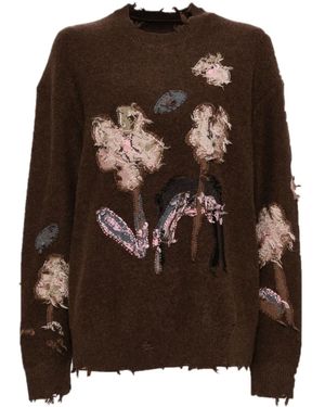 JNBY Jersey con motivo floral - Marrón