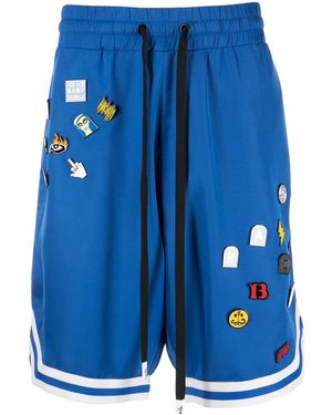 Haculla Mixed-Pins Basketball Track Shorts - Blue