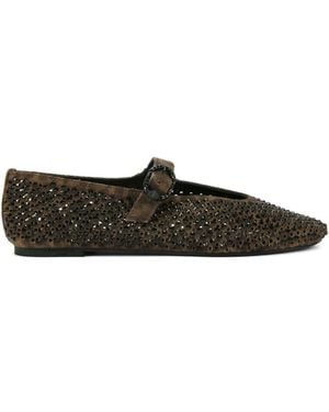 Kurt Geiger Buckle-Fastening Ballet Flats - Black