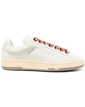 Lanvin Baskets Lite Curb En Daim - Rose