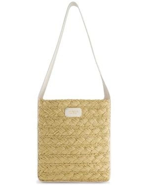 Giambattista Valli Strandtasche Aus Bast - Weiß