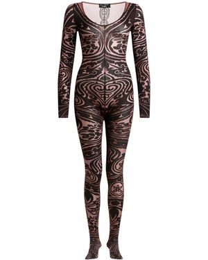 Etro Paisley Tattoo Bodysuit - Black