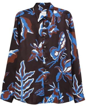 Paul Smith Geometric-Print Shirt - Blue