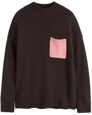 Chinti & Parker Pull À Poche Contrastante - Black