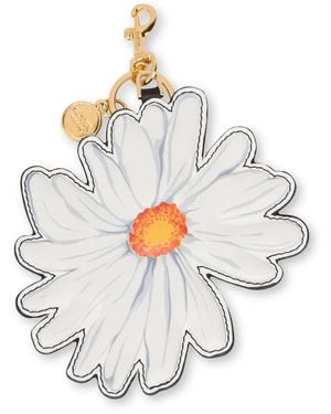 Moschino Portachiavi A Fiore - Bianco