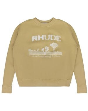 Rhude Logo-Print Jumper - Natural