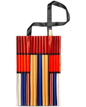 MULTITUDES BAGS Sac Cabas Plissé À Design Géométrique - Red