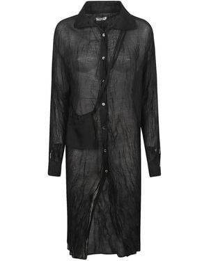 LA PISCINE Butto-Fastening Midi Dress (Set Of Two) - Black