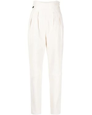 Philipp Plein High-Waisted Leather Trousers - Multicolour