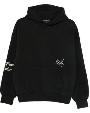 WRSTBHVR Logo-Embroidered Hoodie - Black