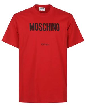 Moschino Logo-Print T-Shirt - Red