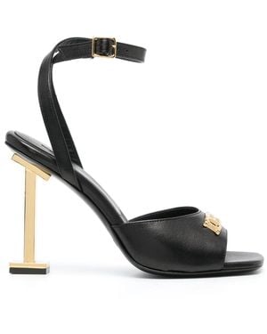 Iceberg Sandalias Con Letras Del Logo - Negro