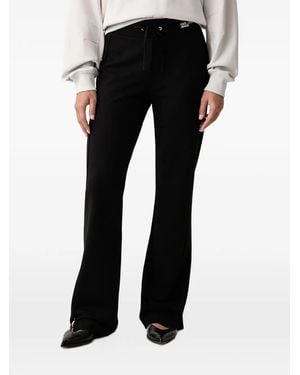 KARL LAGERFELD Logo-Embroidered Track Trousers - Black