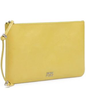 Bimba Y Lola Cartera Mediana De Piel - Amarillo