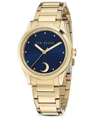 Ted Baker Reloj de 34 mm con detalle de luna - Azul