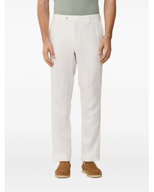 Hackett Kensington Chino Aus Leinen - Weiß