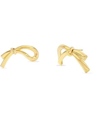 Lizzie Mandler 18Ct Knot Earrings - Metallic