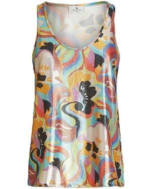 Etro Sleeveless Racerback Top - Blue