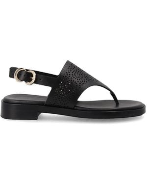 Frau Perforierte Sandalen - Schwarz