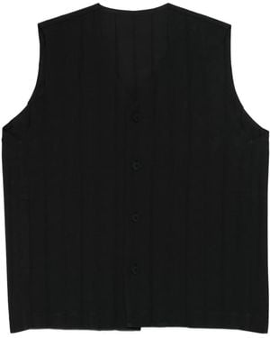 Homme Plissé Issey Miyake Edge Ensemble Waistcoat - Black