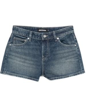 EB DENIM Bermudas Con Bolsillos De Trabillas - Azul
