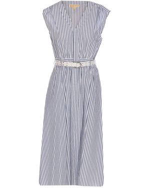 MICHAEL Michael Kors Gestreiftes Kleid - Grau