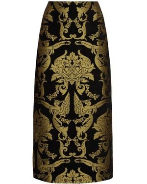 La DoubleJ Printed Pencil Skirt - Black