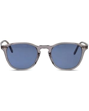 Oliver Peoples Lunettes De Soleil À Monture Ronde - Bleu