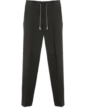 Eleventy Drawstring straight-leg trousers - Schwarz