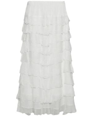 Marella Falda Con Volantes - Blanco