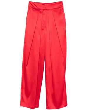 RHIZOME Kristen Pleated Pants - Red