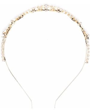 DSquared² Logo-Embellished Tiara - White