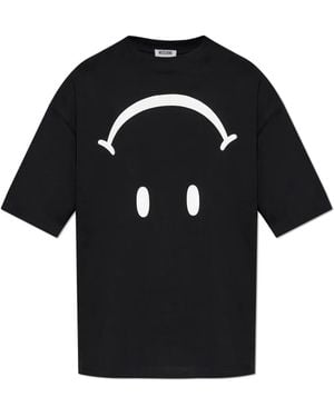 Moschino X Smiley Graphic-Print T-Shirt - Black