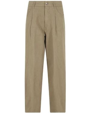 Kiltie Pleated Tapered Pants - Natural