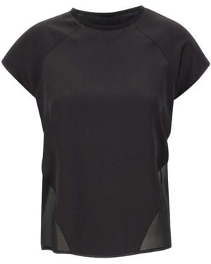 Liu Jo Satin Short-Sleeve Top - Black