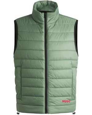 HUGO Padded Zip Gilet - Green