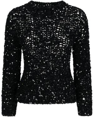 Jil Sander スパンコール セーター - ブラック